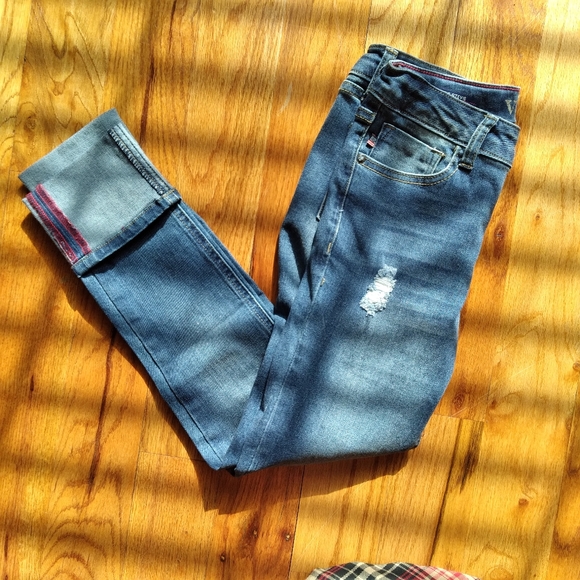 #357 Girls Vigoss Straight Blue Jeans Stevie - Picture 12 of 14